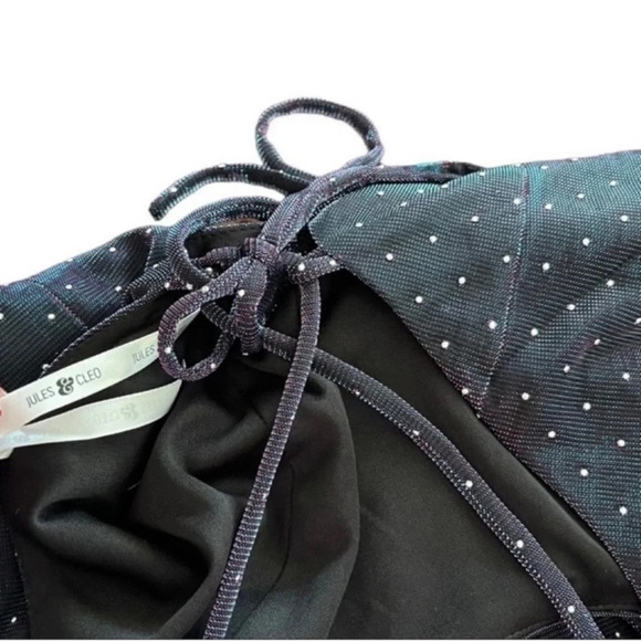 JULES AND CLEO dotted iridescent lace-up back short dress Size 6 - Picture 8 of 15